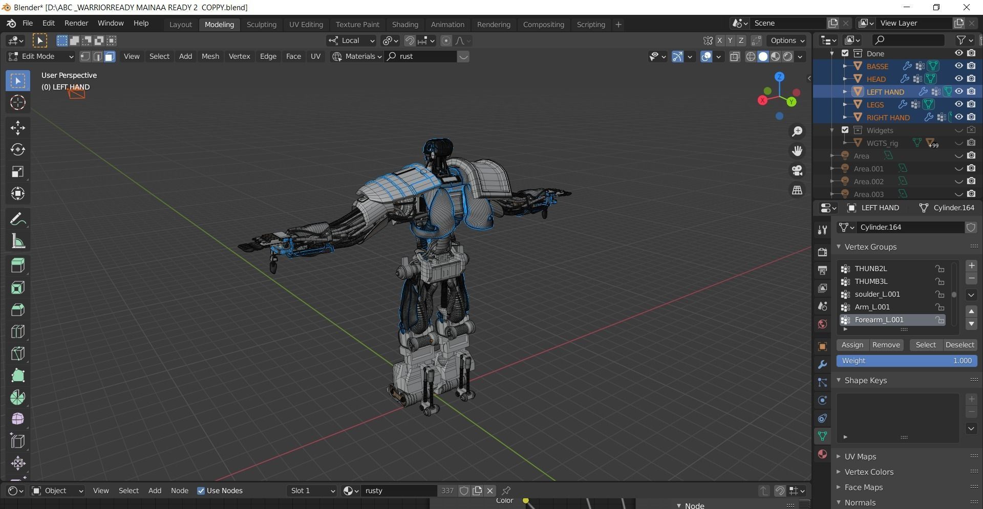 ABC WARRIOR   judge dredd Low-poly 3D model_7