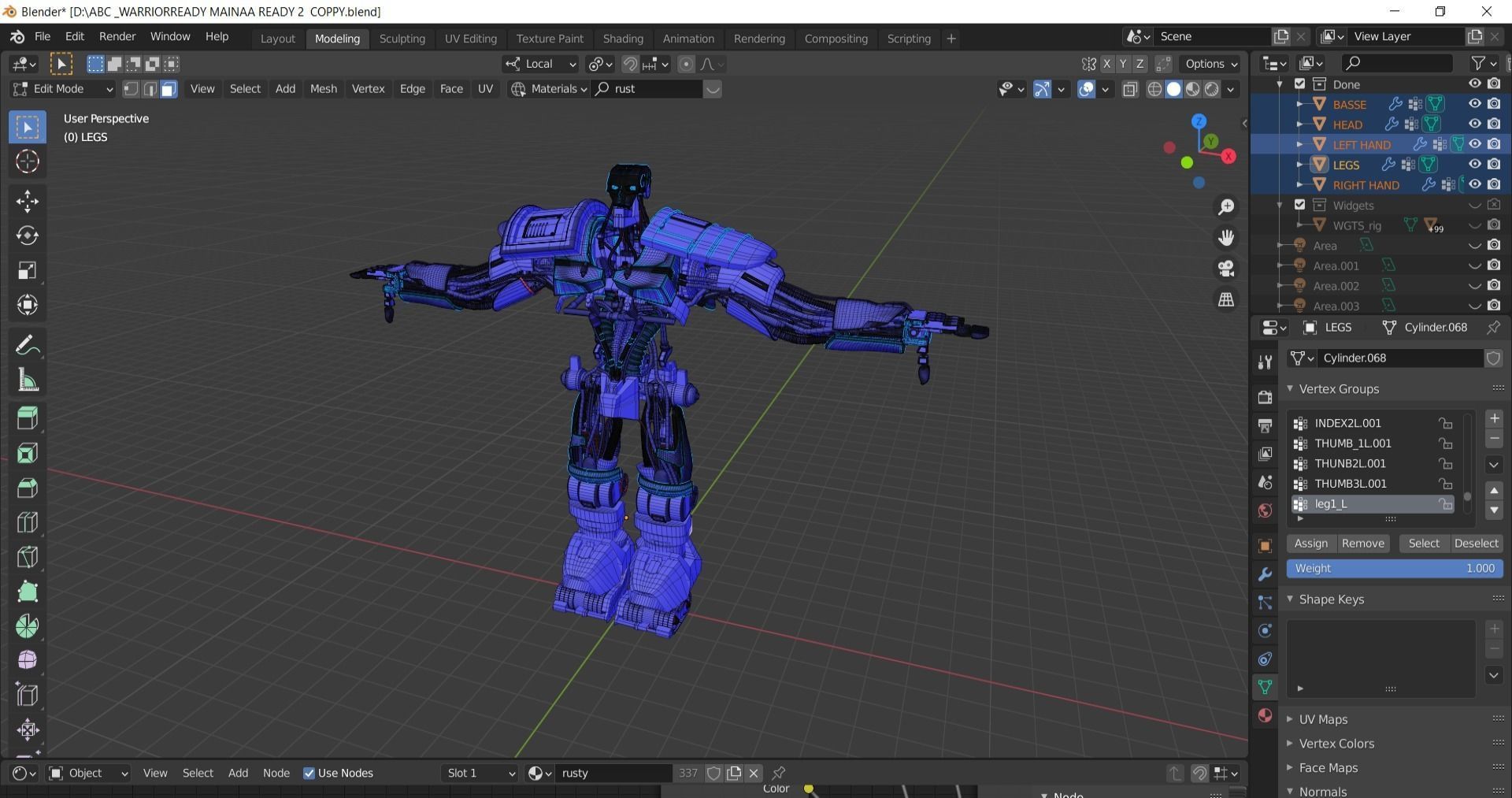 ABC WARRIOR   judge dredd Low-poly 3D model_4