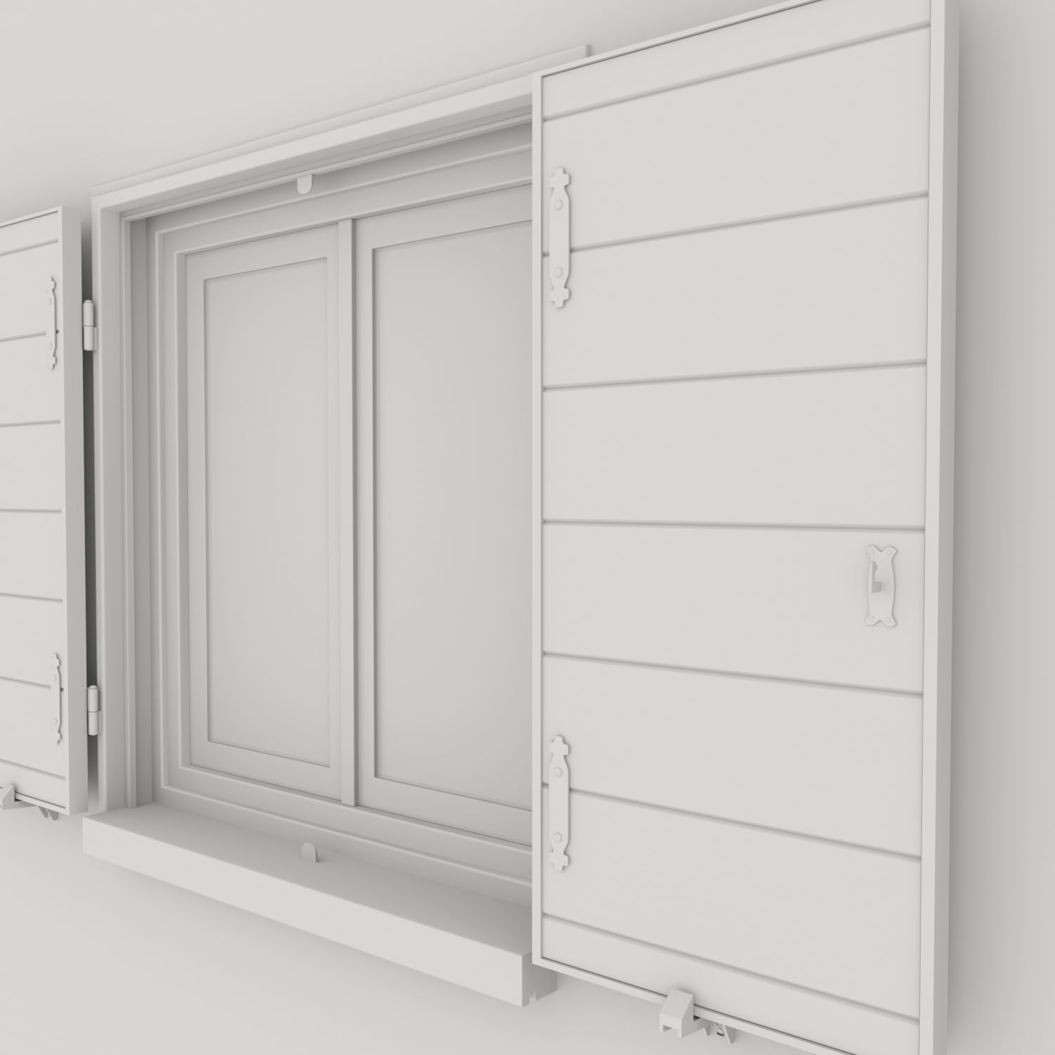 Exterior Aluminium Shutter 3D model V3 3D model 3D model_5