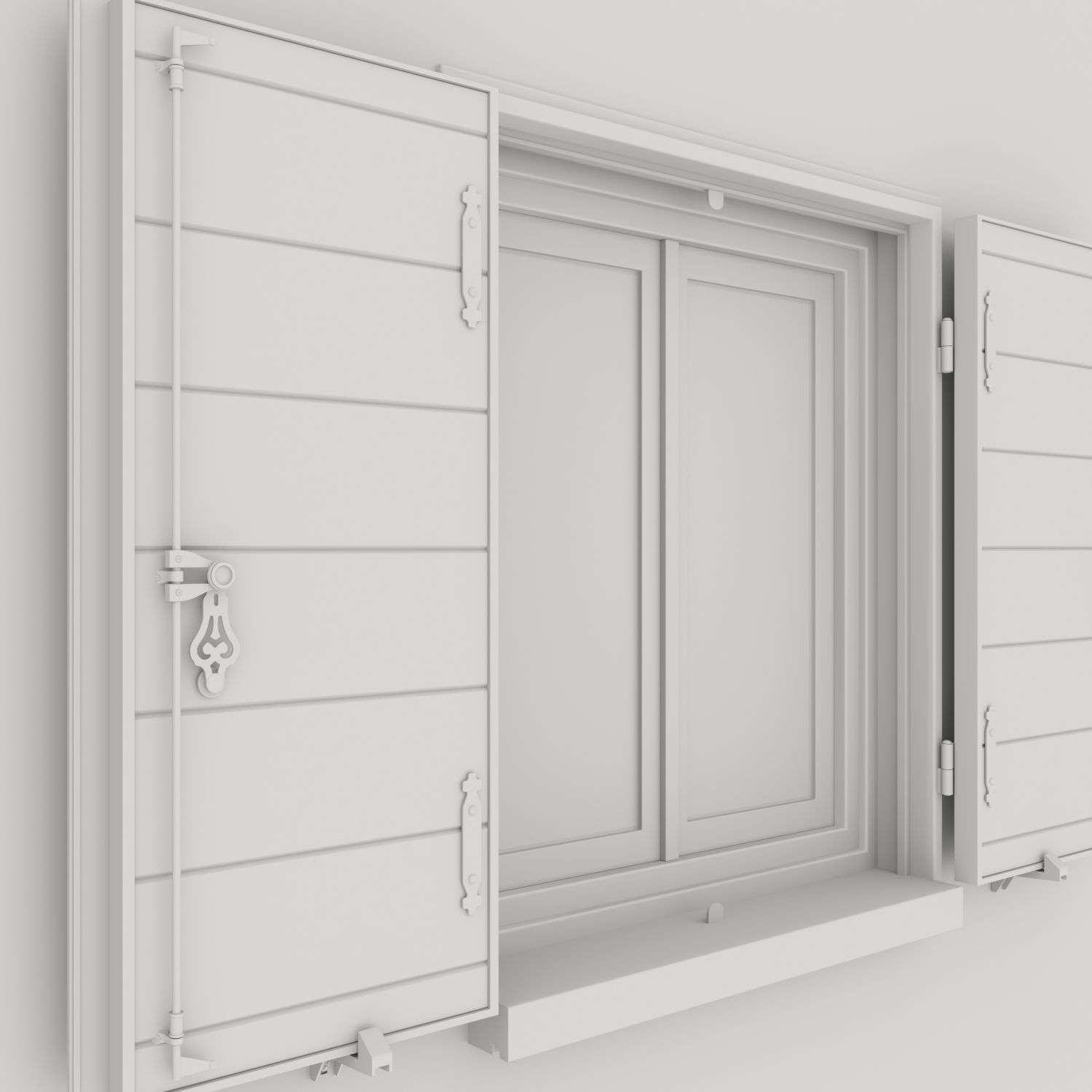 Exterior Aluminium Shutter 3D model V3 3D model 3D model_4
