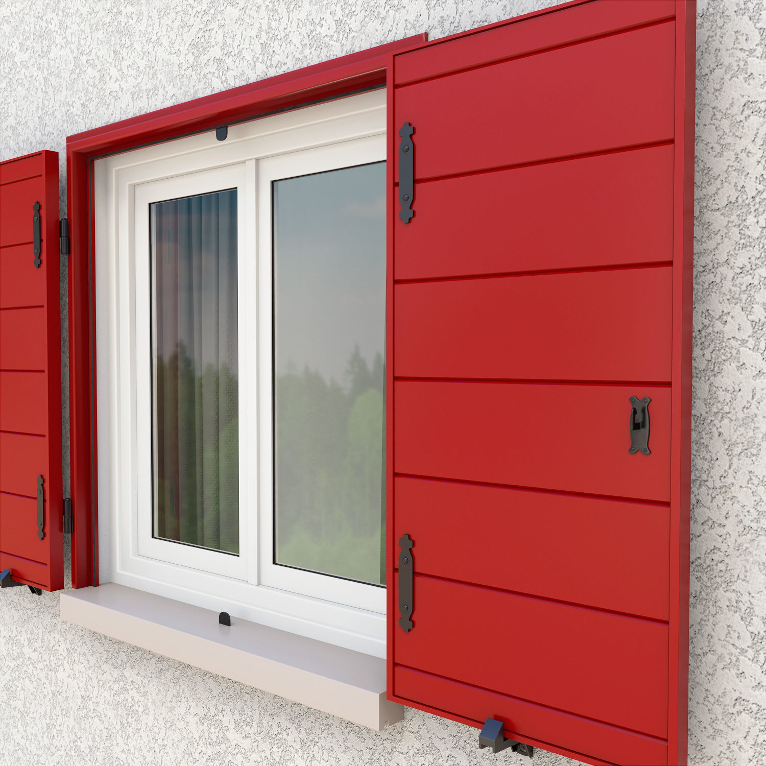 Exterior Aluminium Shutter 3D model V3 3D model 3D model_2