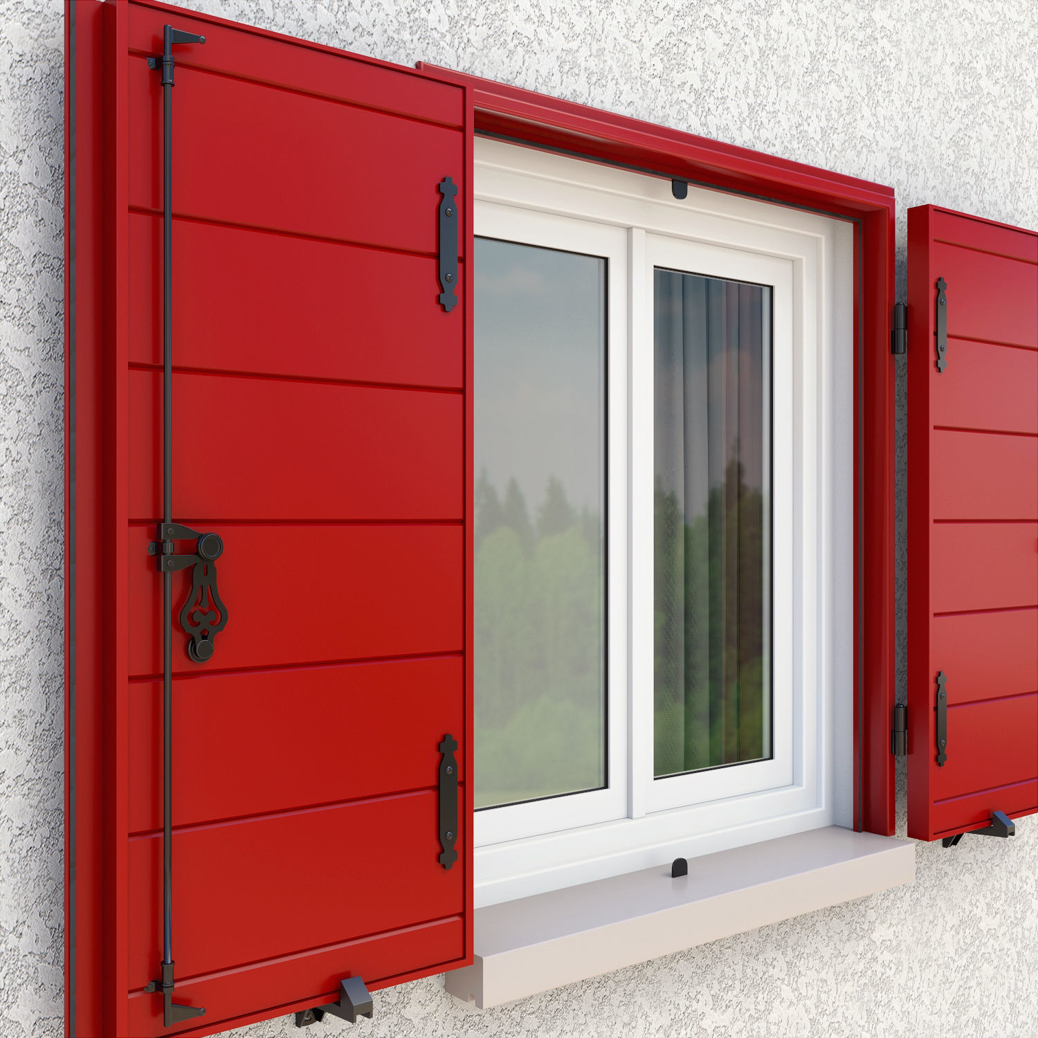 Exterior Aluminium Shutter 3D model V3 3D model 3D model_1