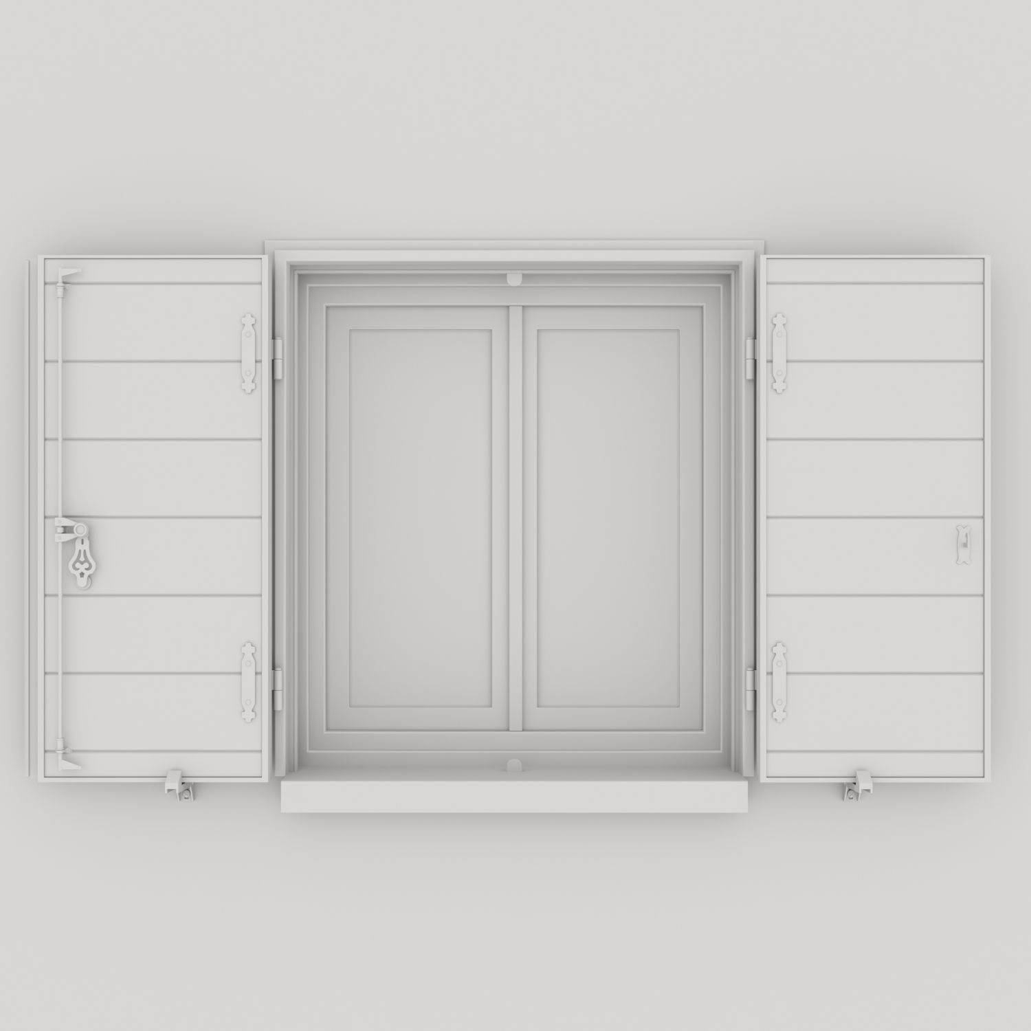 Exterior Aluminium Shutter 3D model V3 3D model 3D model_3