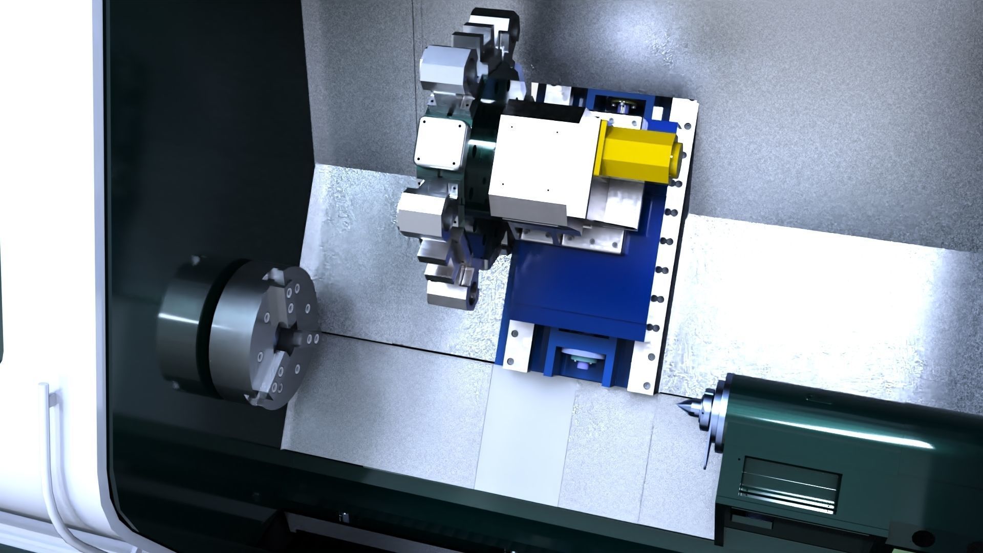 Horizontal Turning Machine ST-130 3D model_5