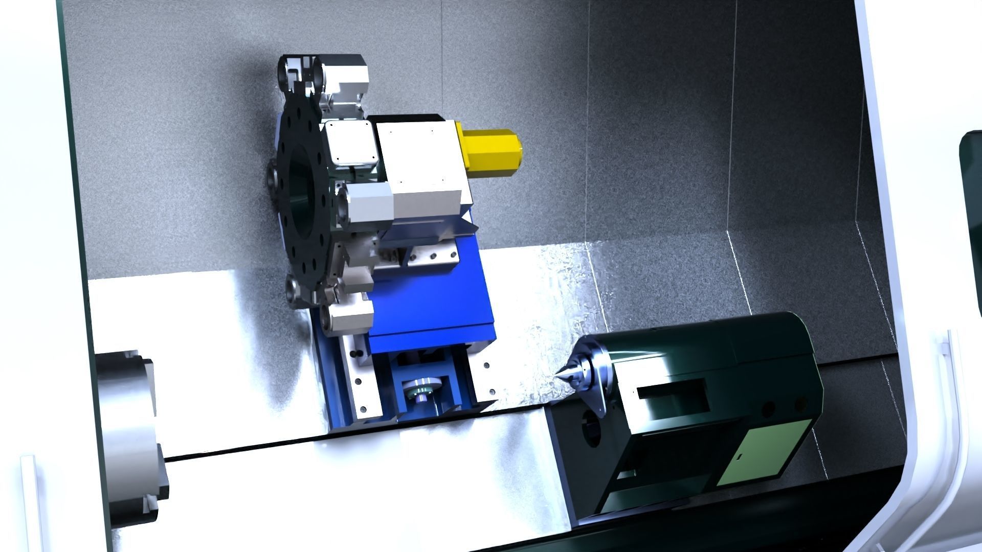 Horizontal Turning Machine ST-130 3D model_3