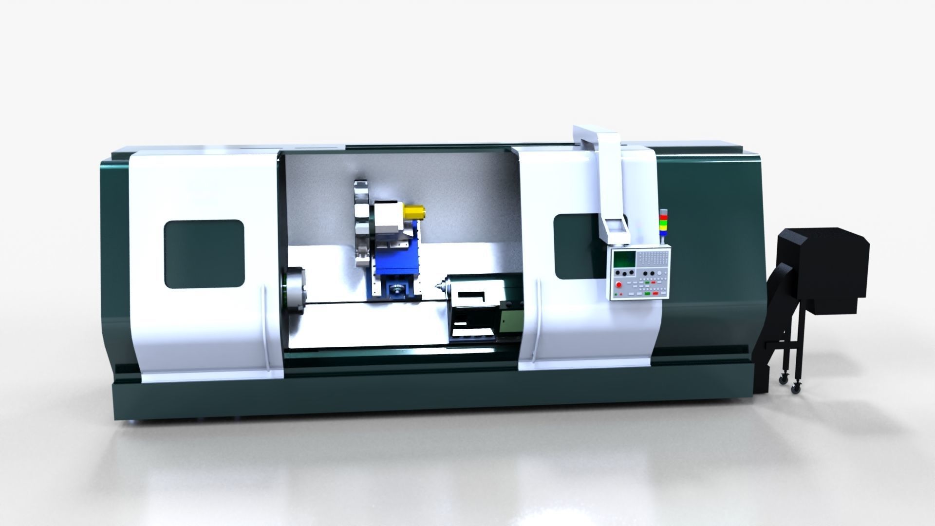 Horizontal Turning Machine ST-130 3D model_2