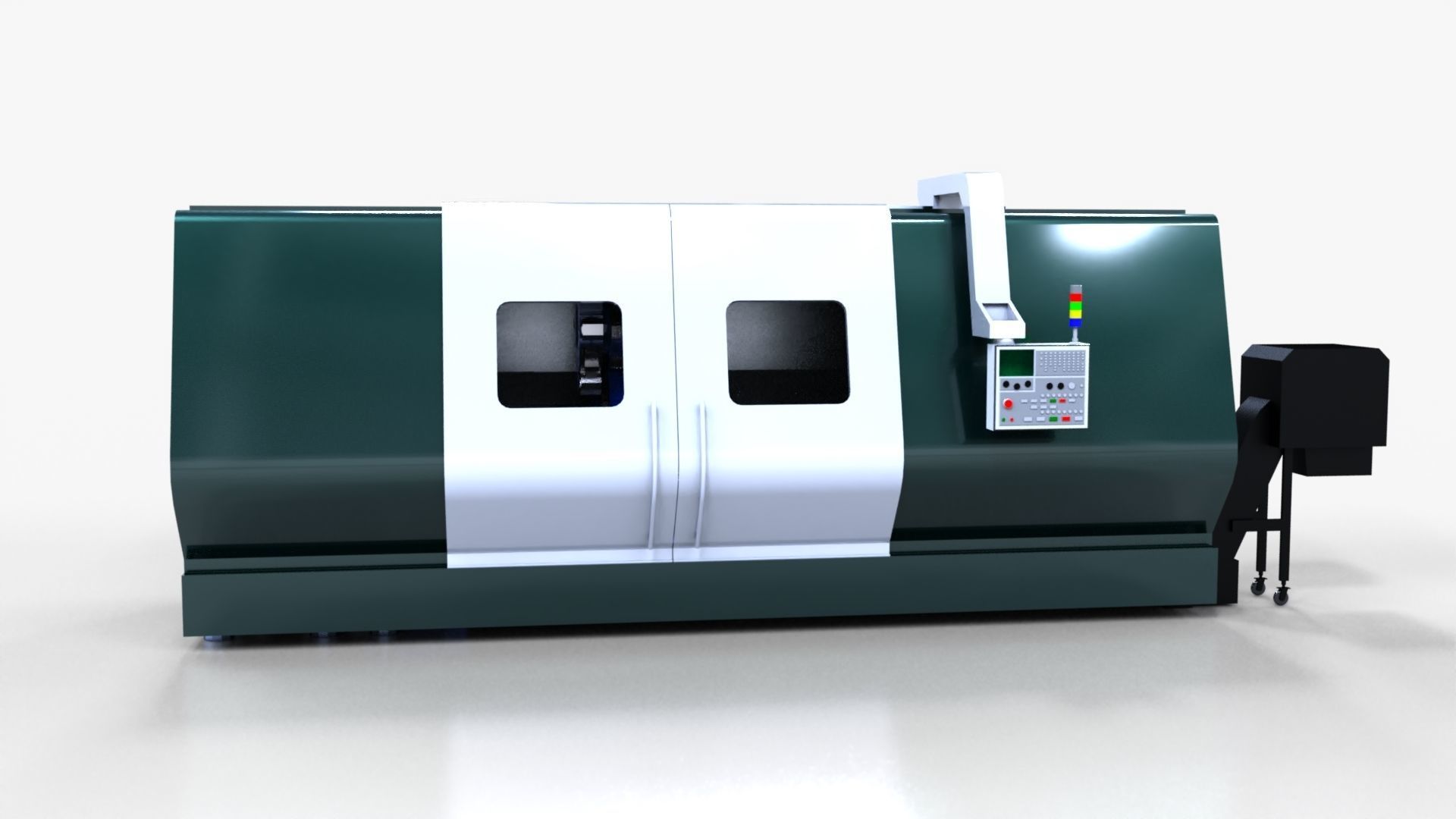 Horizontal Turning Machine ST-130 3D model_1