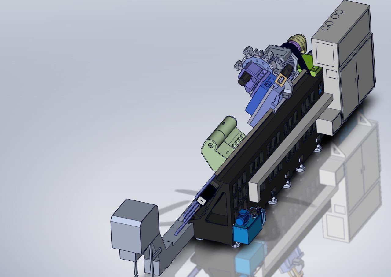 Horizontal Turning Machine ST-130 3D model_8