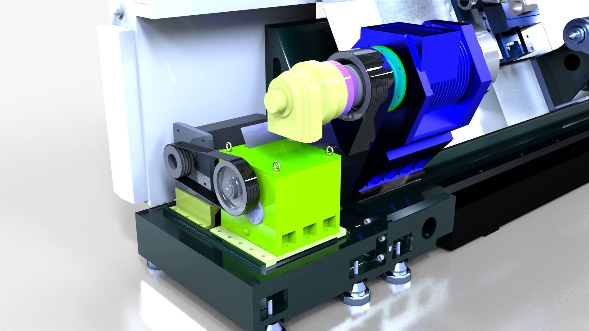 Horizontal Turning Machine ST-130 3D model_4