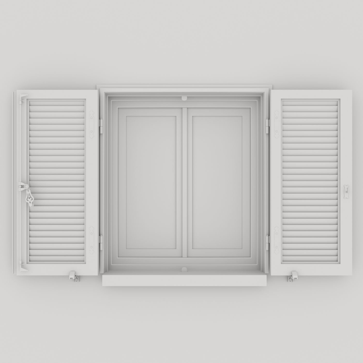 Exterior Aluminium Shutter 3D model V4 3D model 3D model 3D model_3