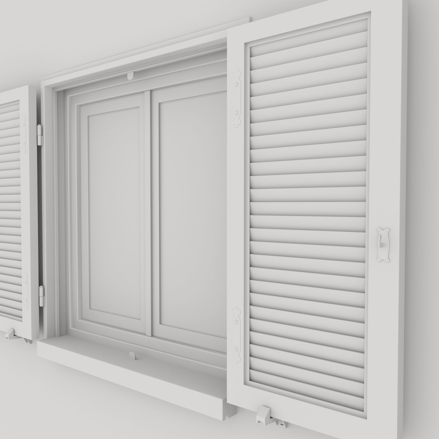 Exterior Aluminium Shutter 3D model V4 3D model 3D model 3D model_5