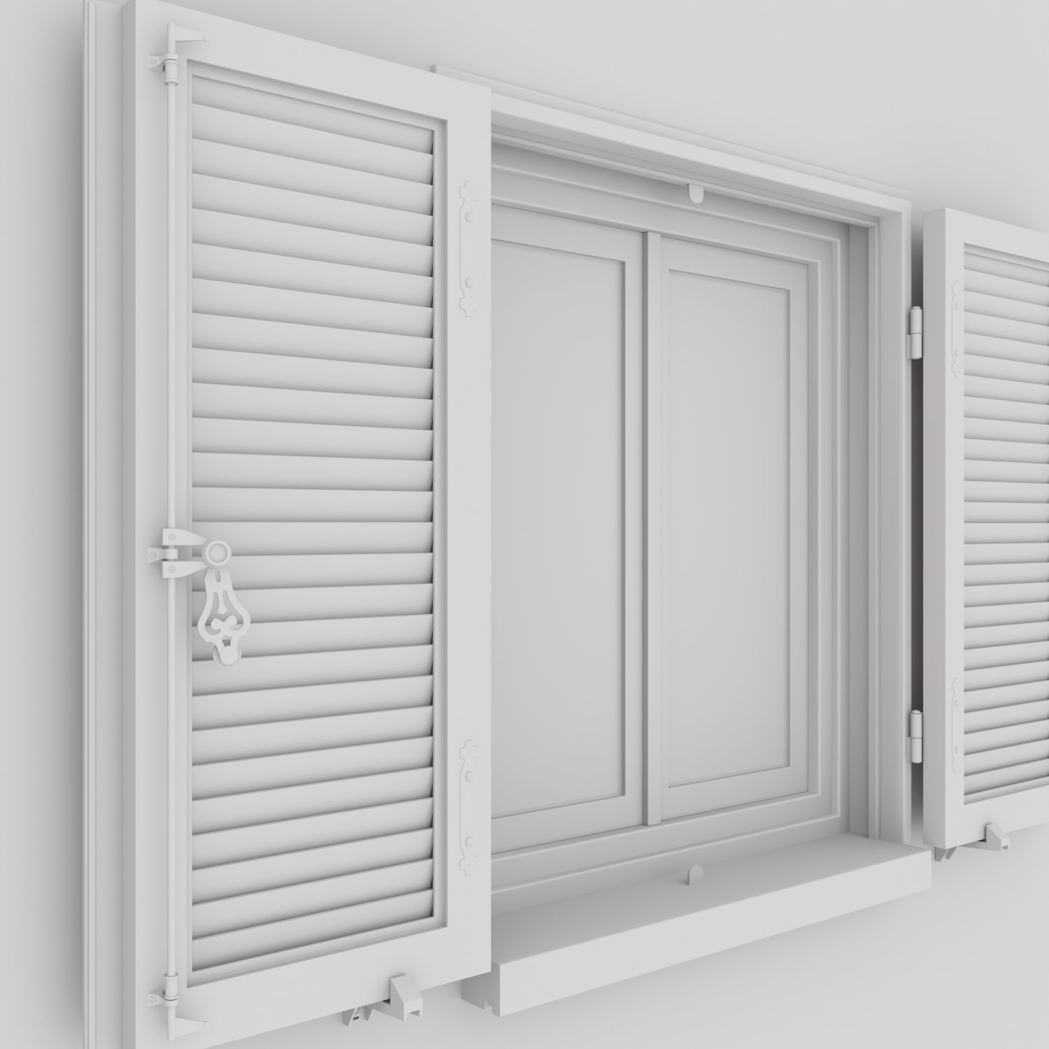 Exterior Aluminium Shutter 3D model V4 3D model 3D model 3D model_4