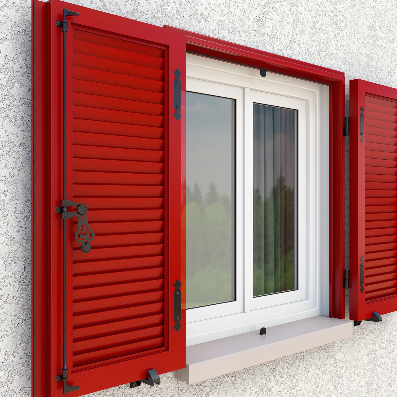 Exterior Aluminium Shutter 3D model V4 3D model 3D model 3D model_1