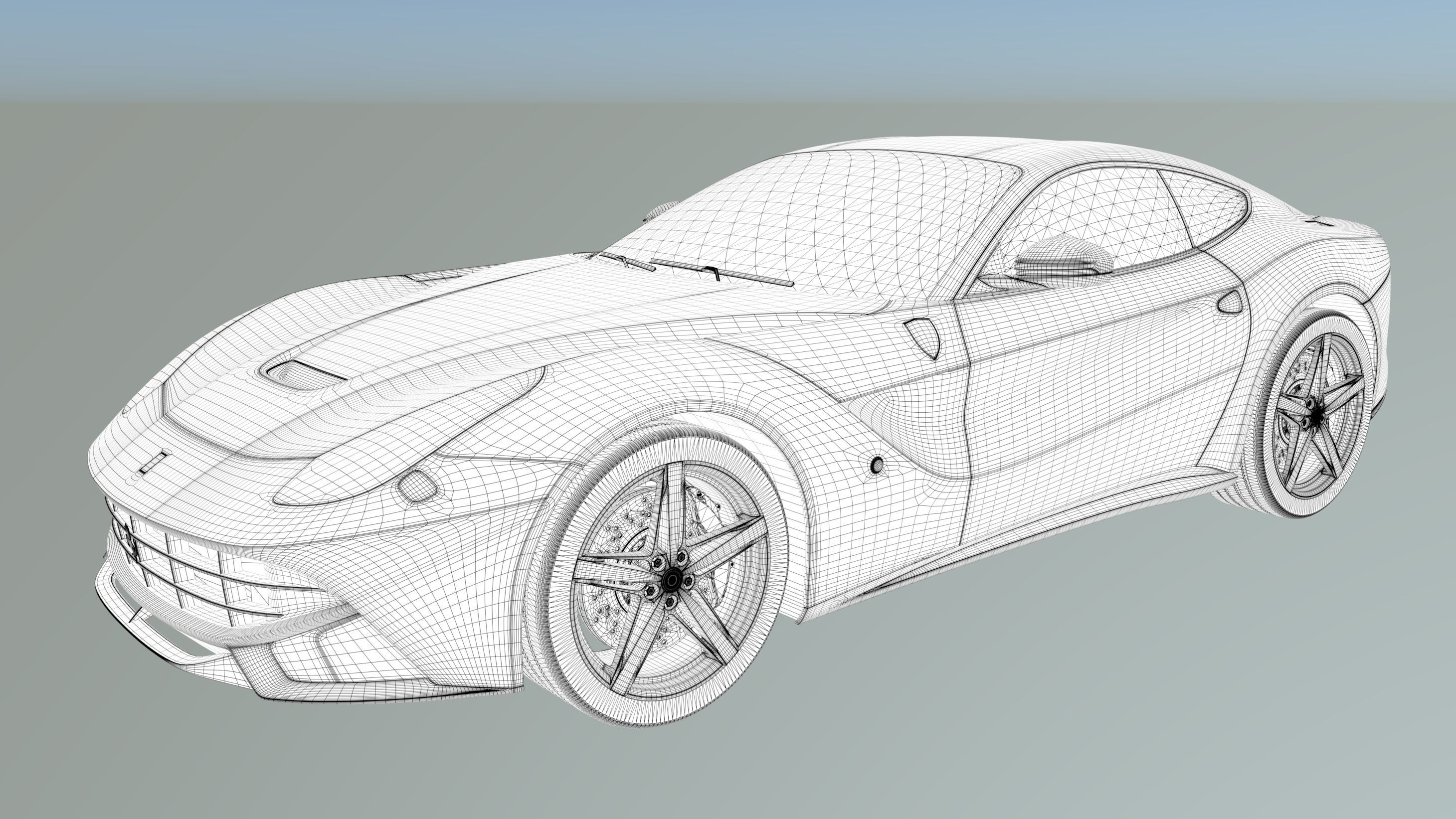 Ferrari sports car 3D model_25