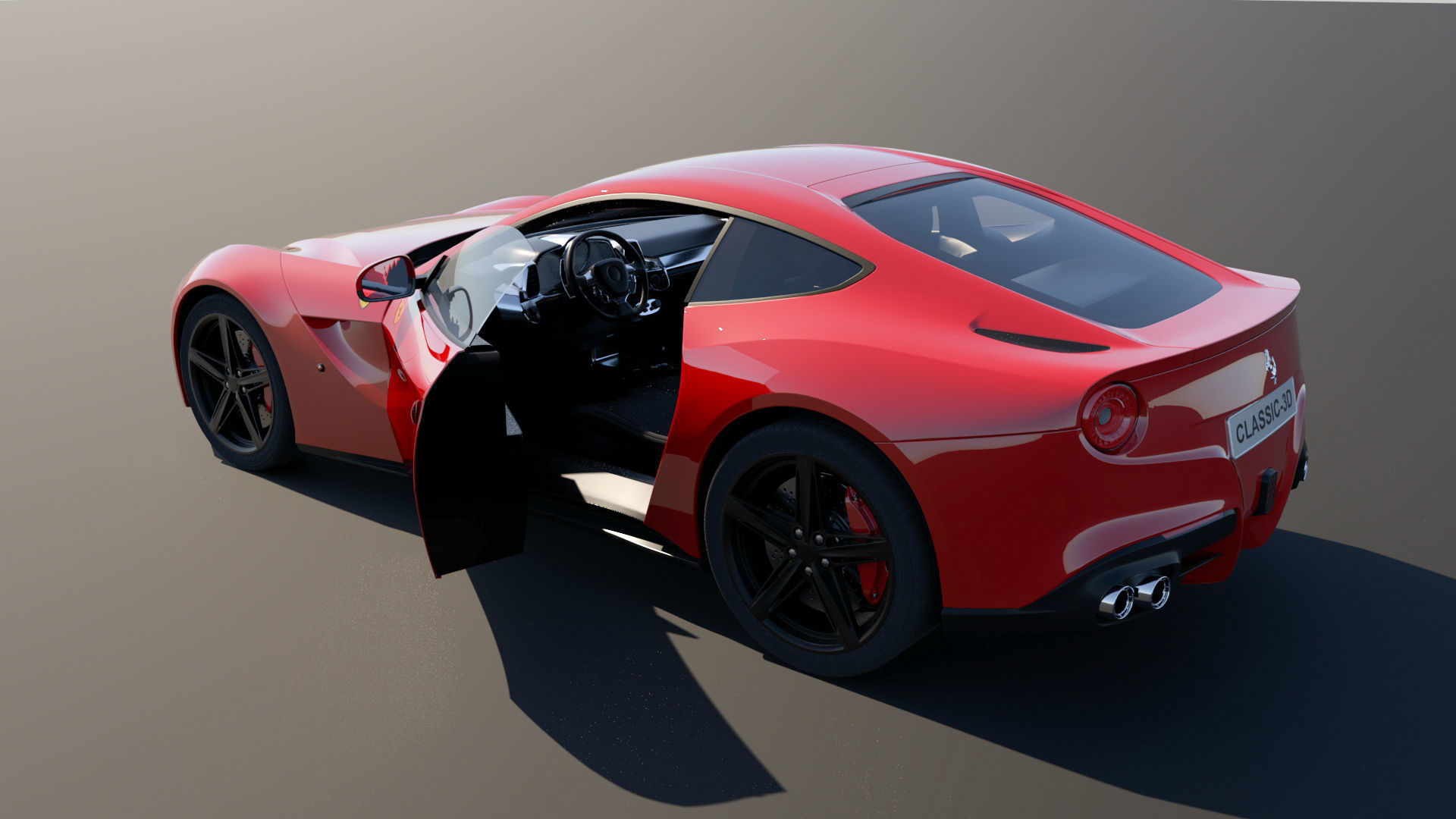 Ferrari sports car 3D model_6