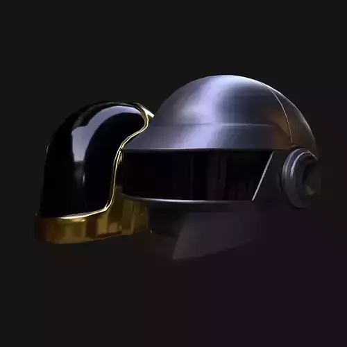 Pbr Daft punk Helmets  Low-poly 3D model