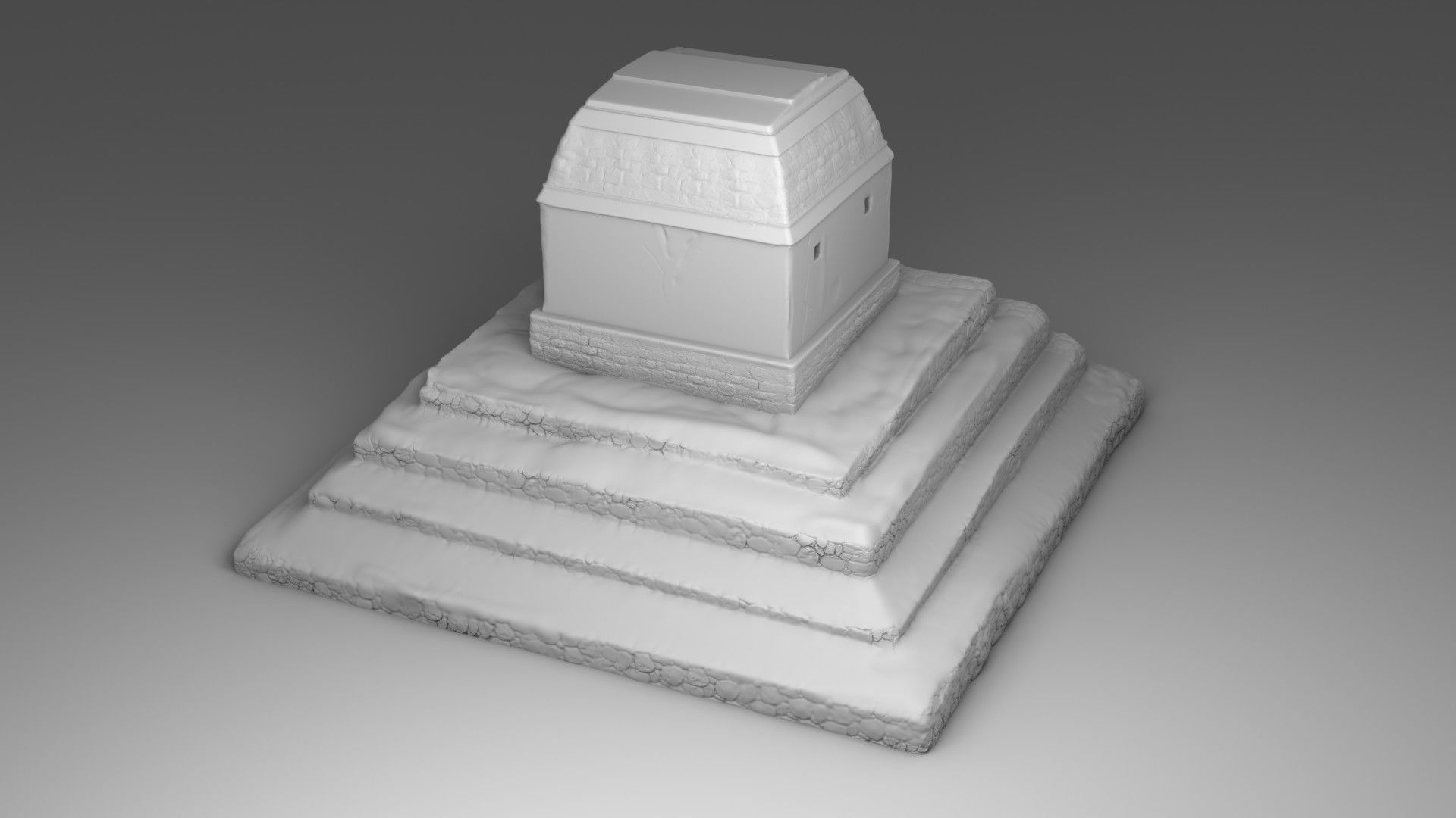 Large temple of Maya 3D print model_1