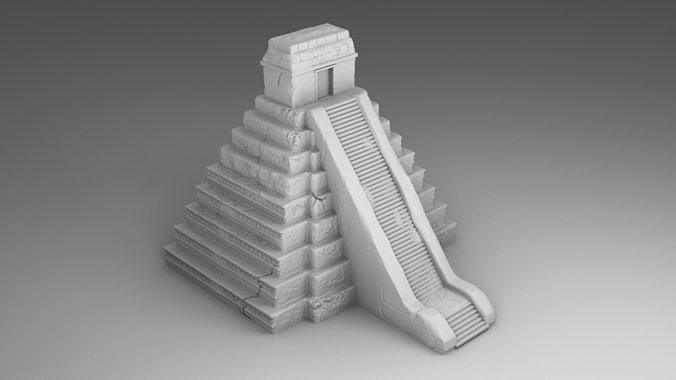 Mayan pyramid 3D print model