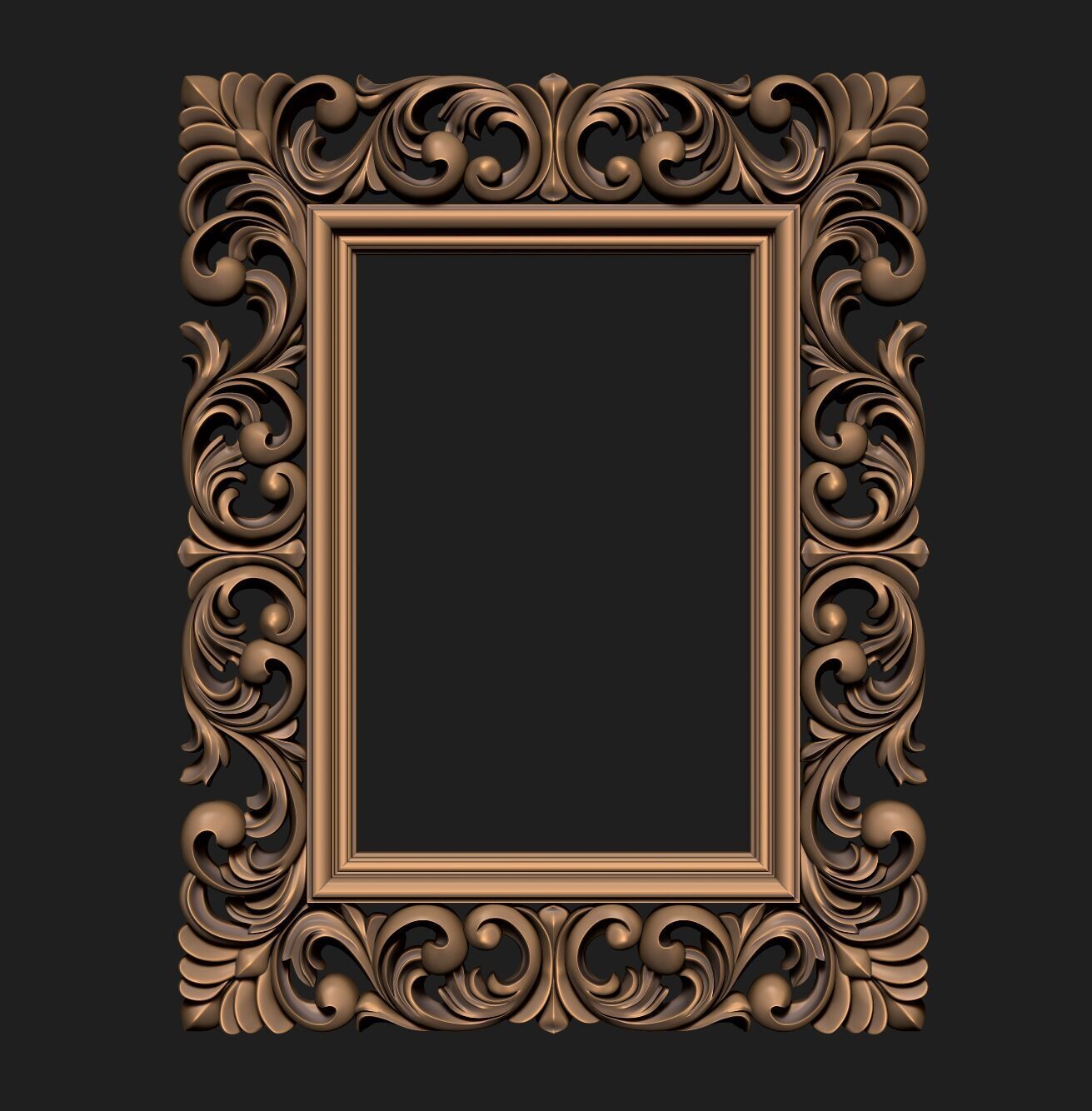 FRAME-MIRROR 001 3D print model_11