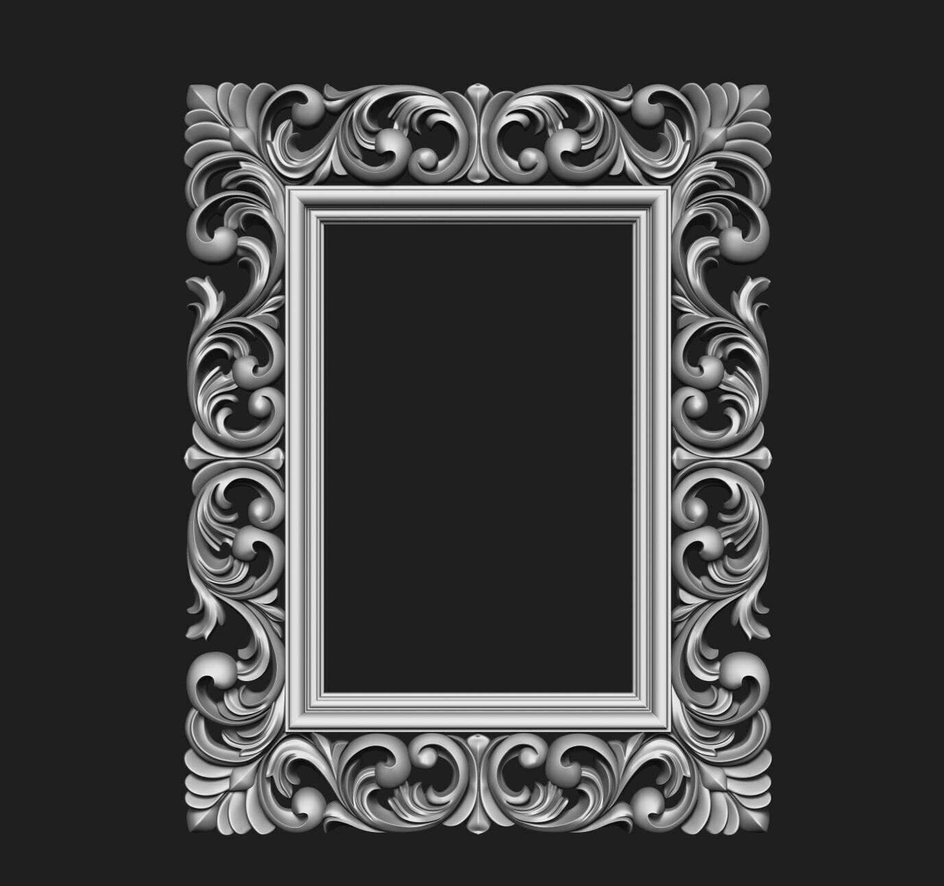 FRAME-MIRROR 001 3D print model_22