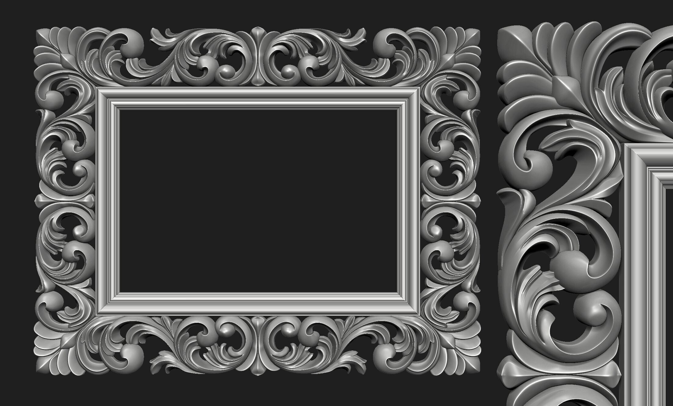 FRAME-MIRROR 001 3D print model_16