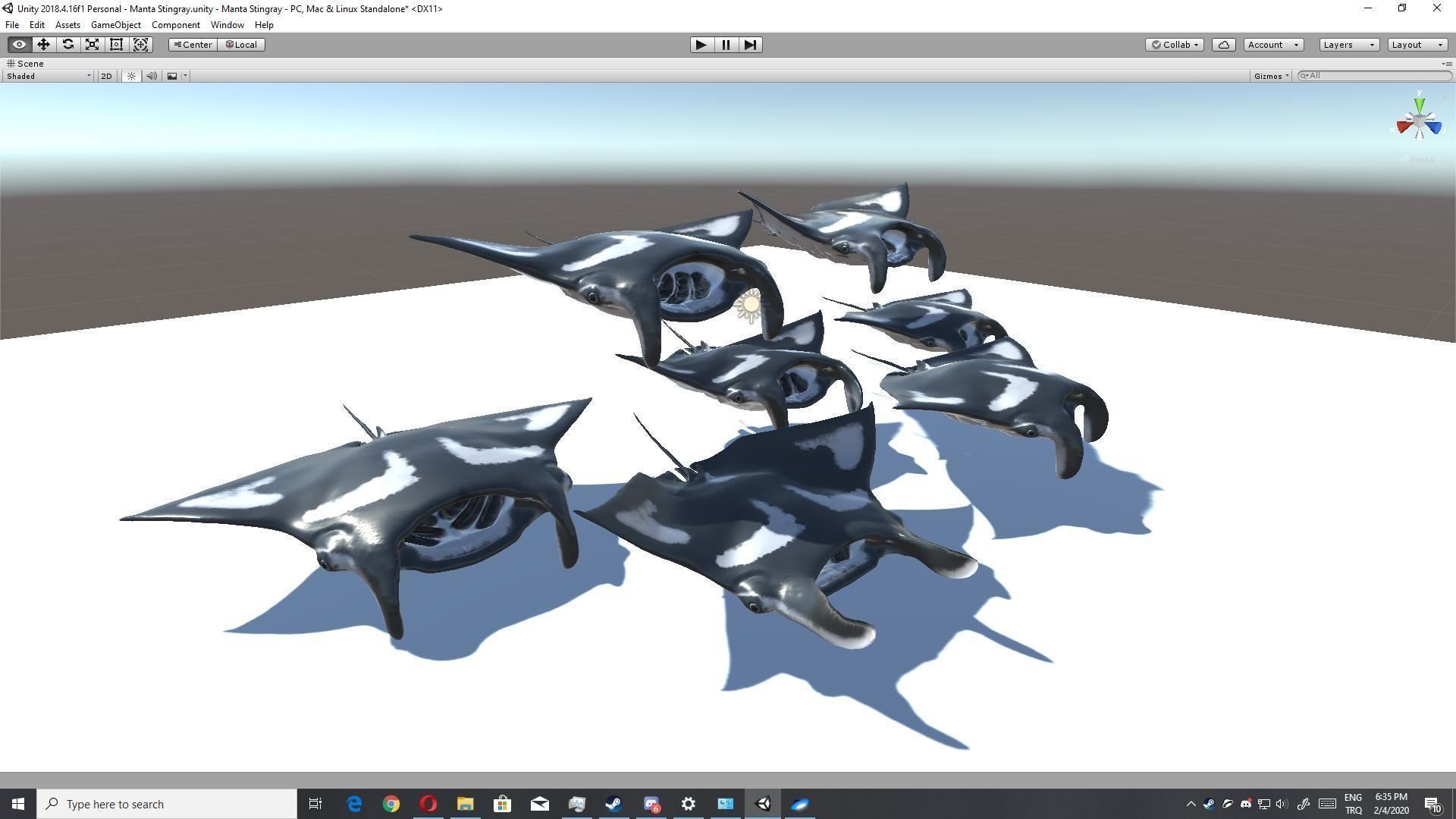 Manta Stingray 6 Animations Unity and UE4 Low-poly 3D model_17