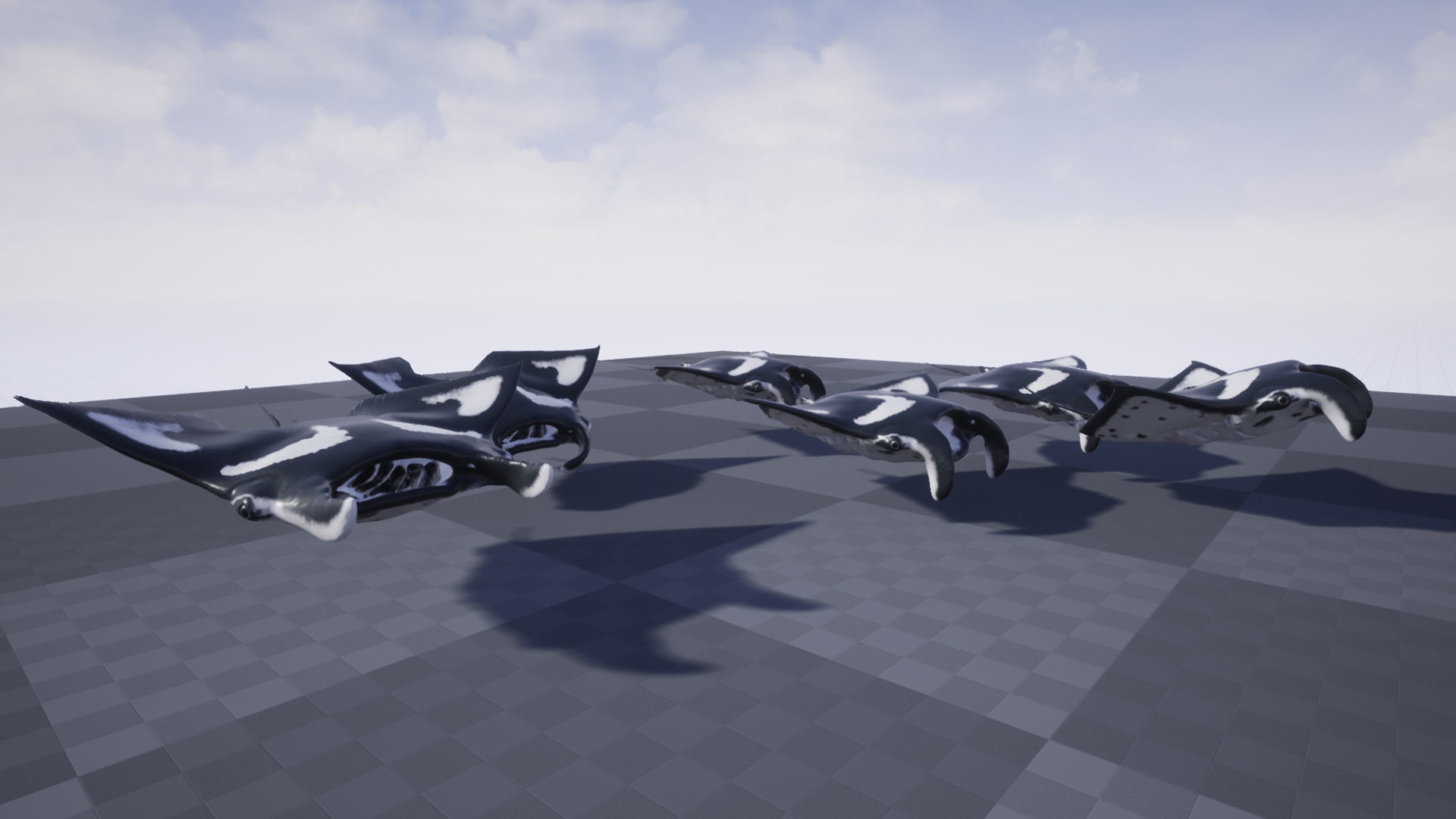 Manta Stingray 6 Animations Unity and UE4 Low-poly 3D model_12