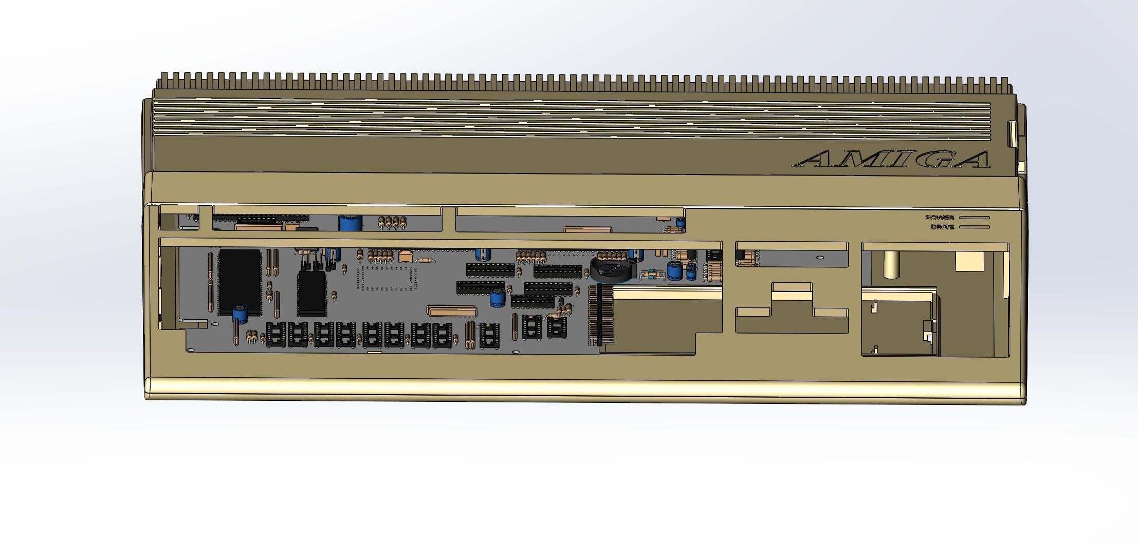 Commodore Amiga 500 3d printed enclosure 3D print model_18