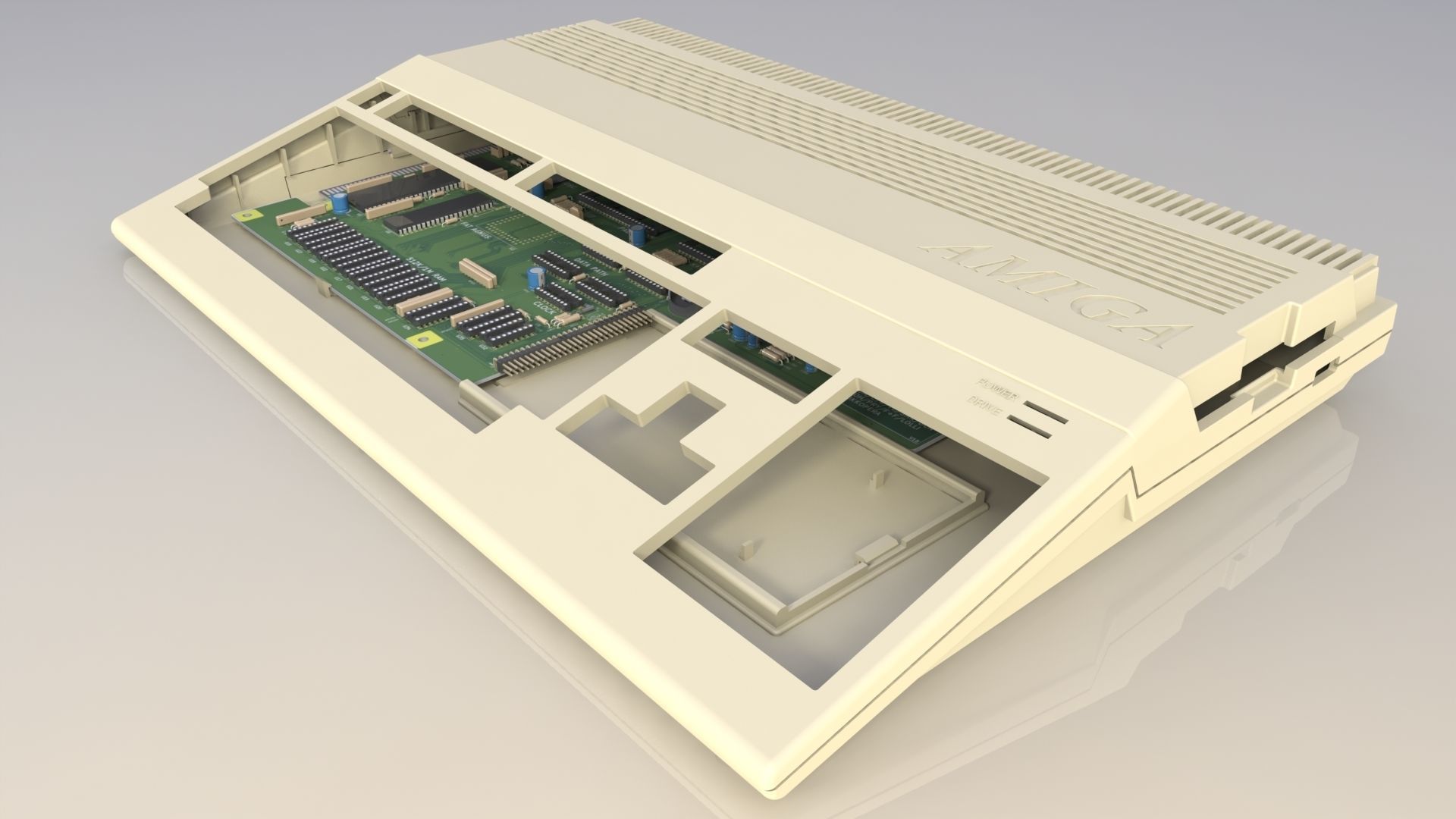 Commodore Amiga 500 3d printed enclosure 3D print model_10