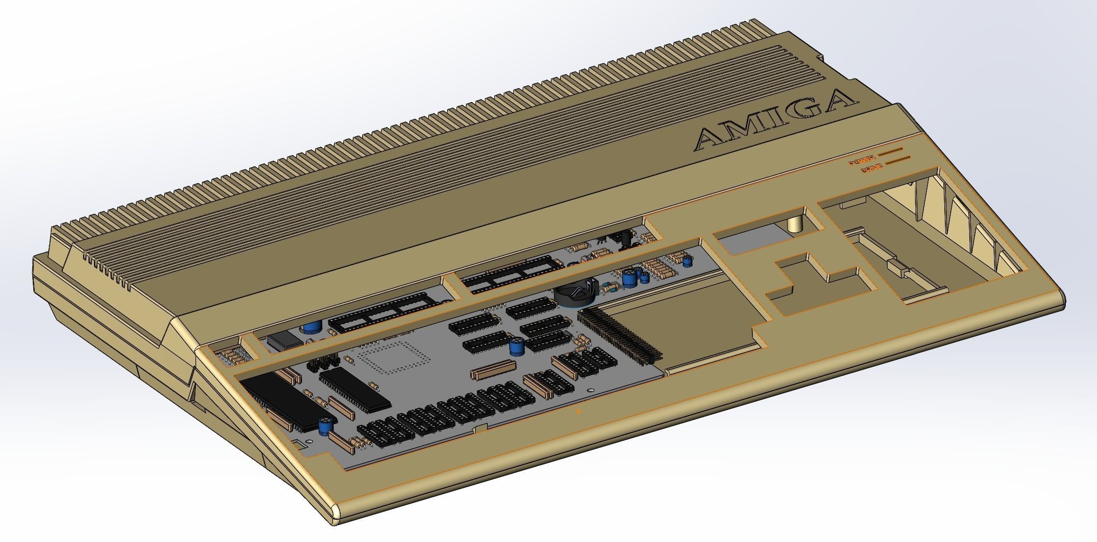 Commodore Amiga 500 3d printed enclosure 3D print model_17