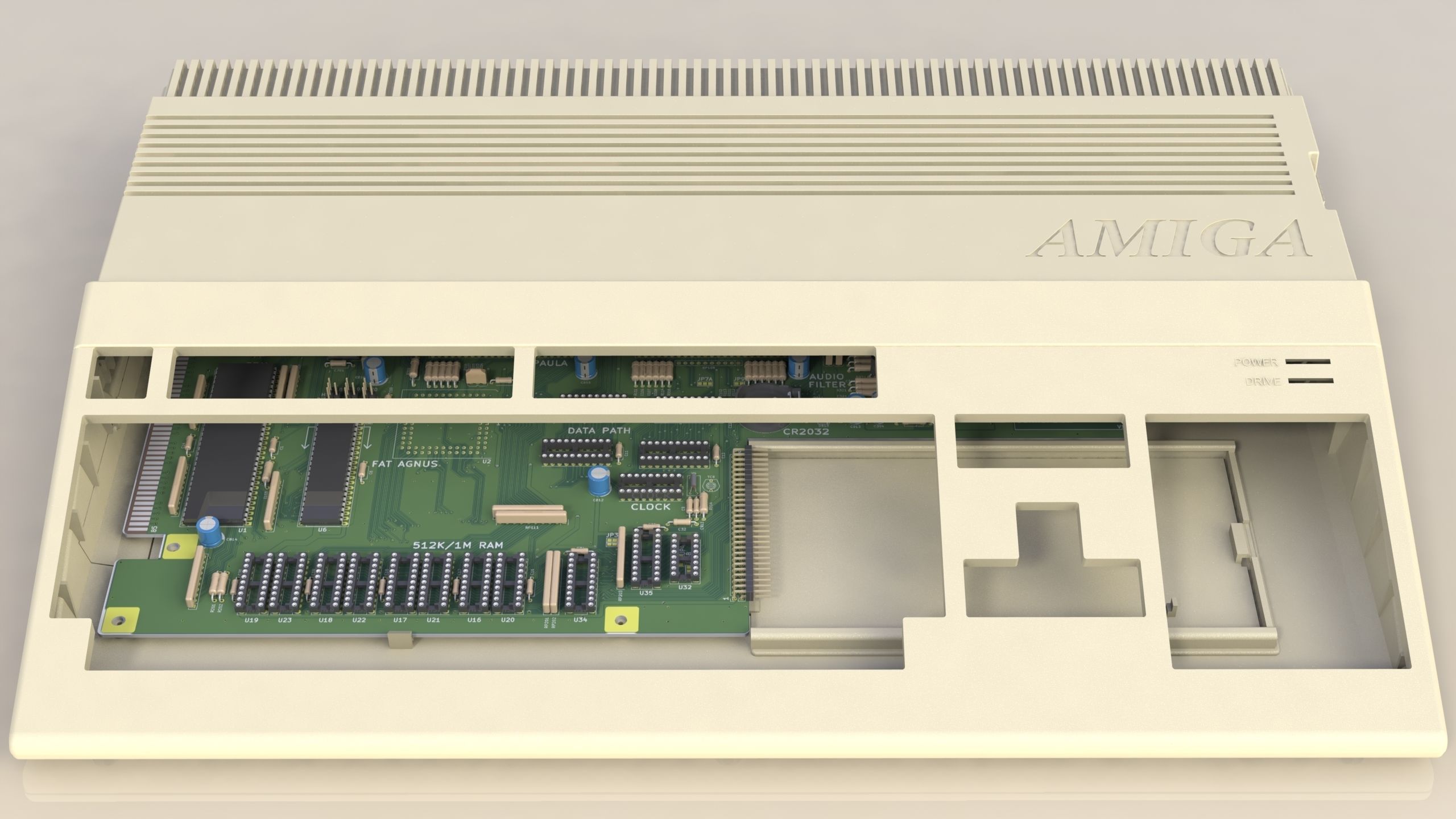 Commodore Amiga 500 3d printed enclosure 3D print model_8