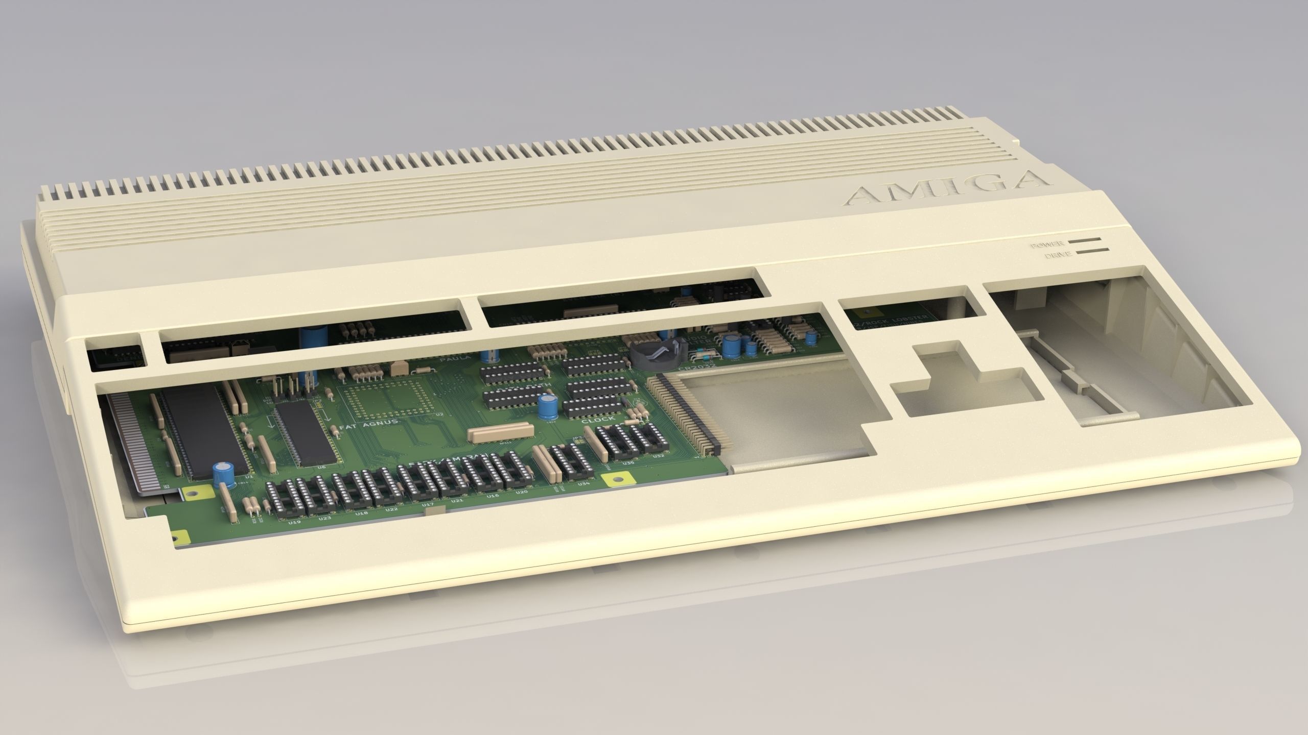 Commodore Amiga 500 3d printed enclosure 3D print model_6