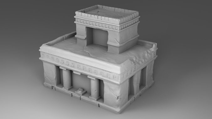 Large tample of Maya 3D print model