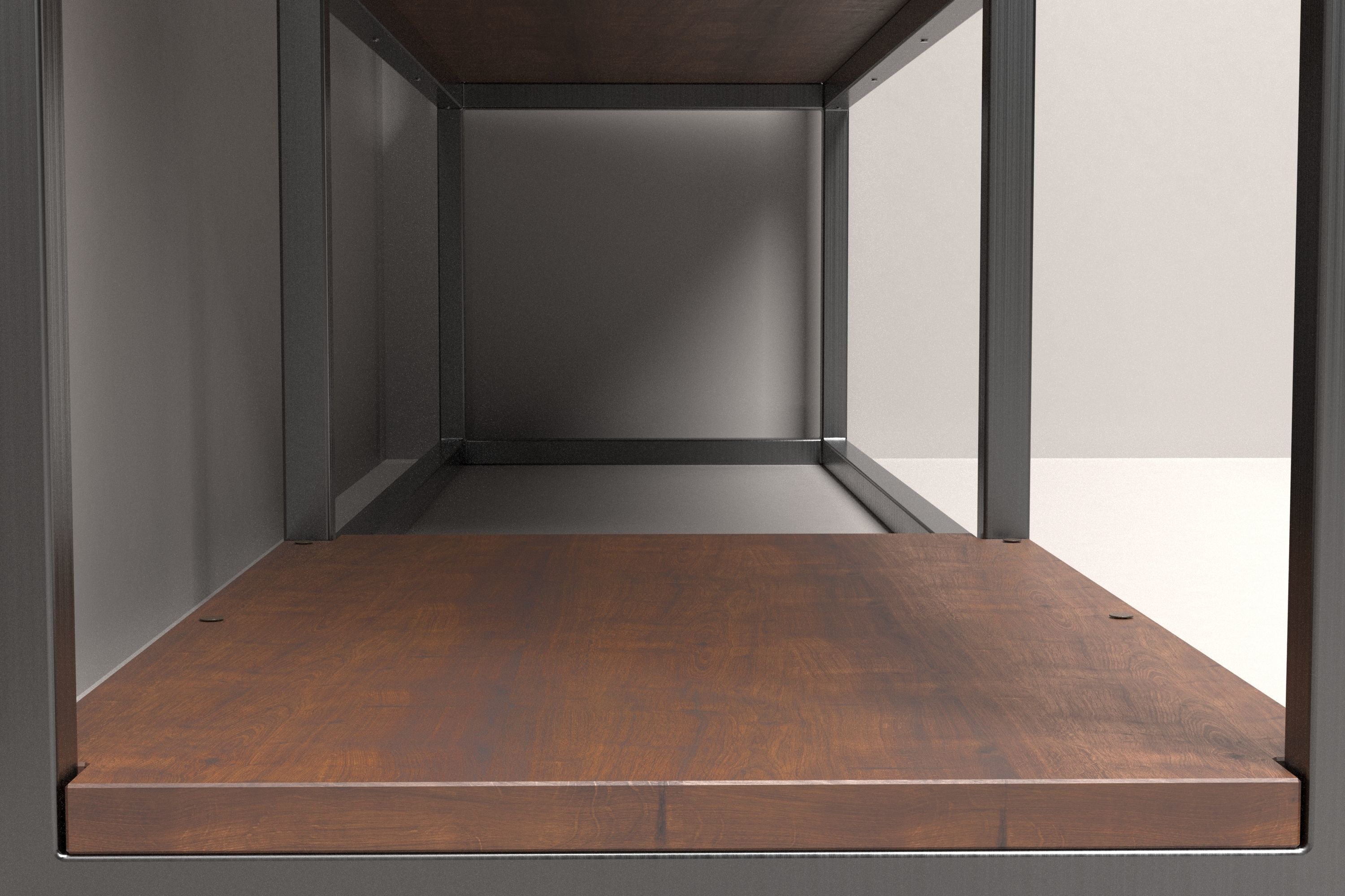 Bookshelf 3D bookcase with shelves on wall 3D model_4