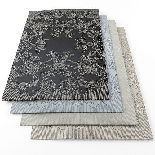 Rugs-1056 set of placemats Low-poly 3D model