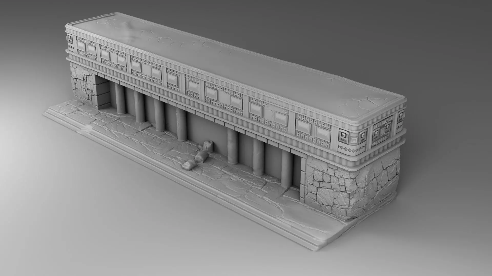 The tomb of Maya 3D print model_0