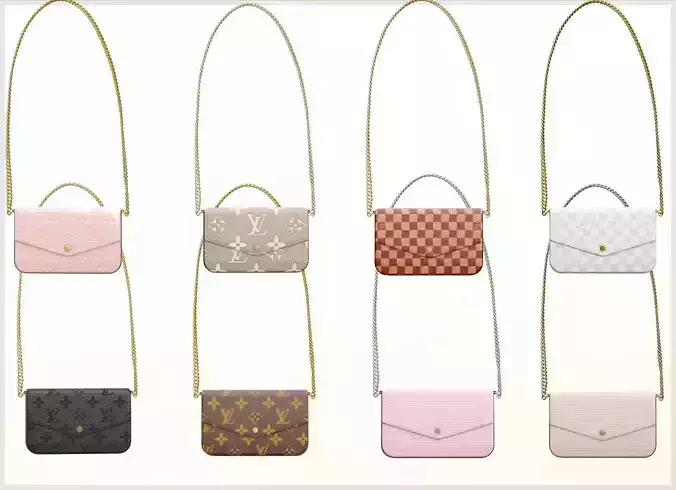 Woman Pochette LOUIS VUITTON 3D Model Collection