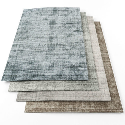 Rugs-1057 four rugs Low-poly 3D model