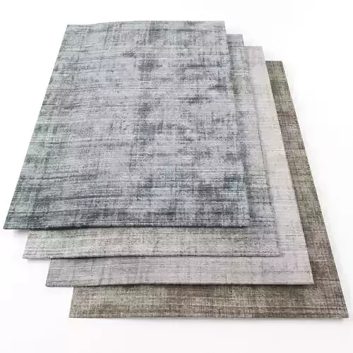 Rugs-1057 four rugs Low-poly 3D model