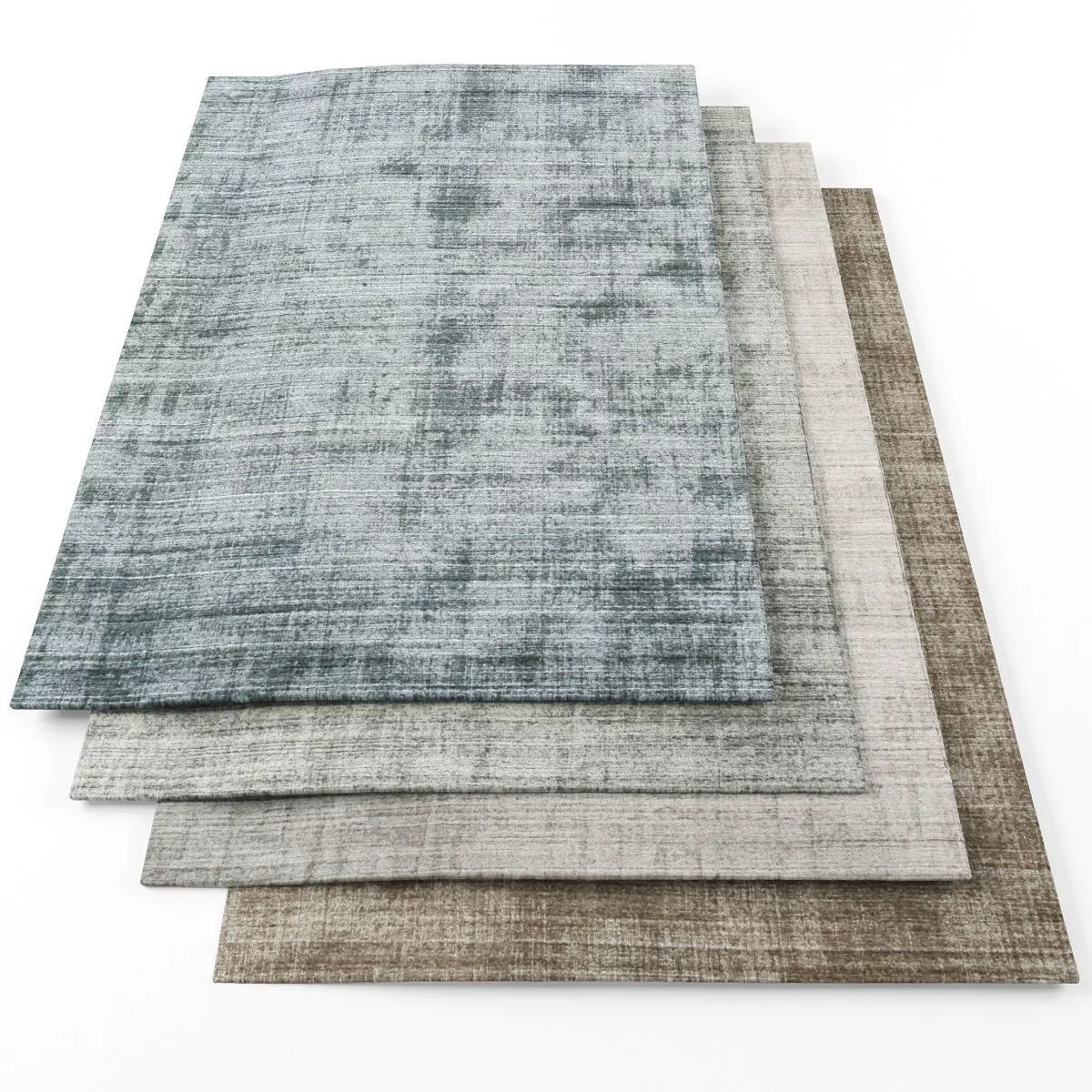 Rugs-1057 four rugs Low-poly 3D model_0