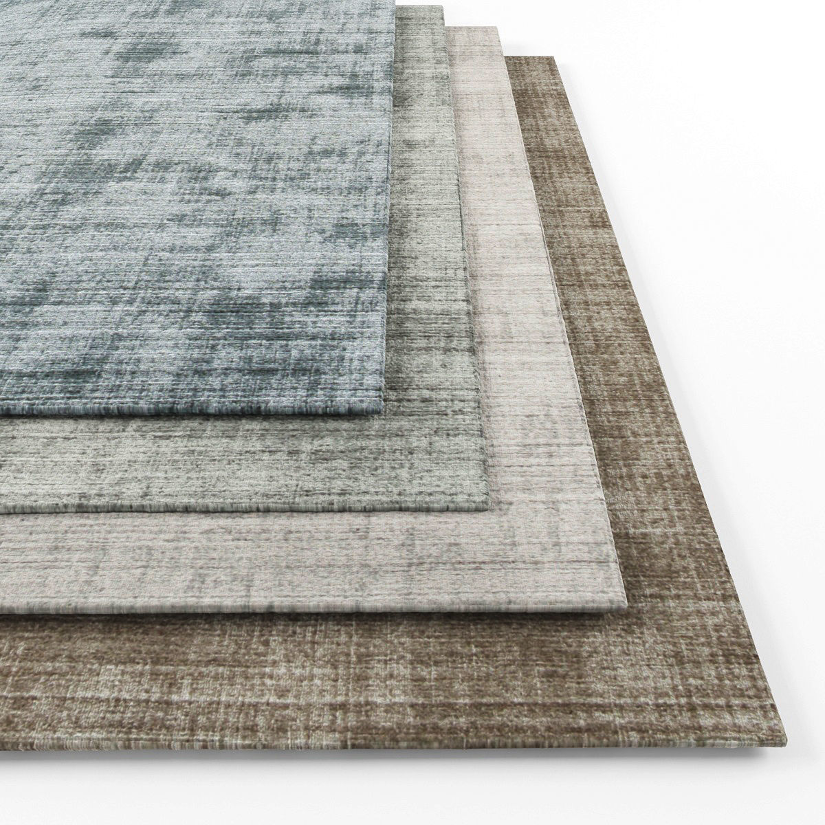 Rugs-1057 four rugs Low-poly 3D model_1