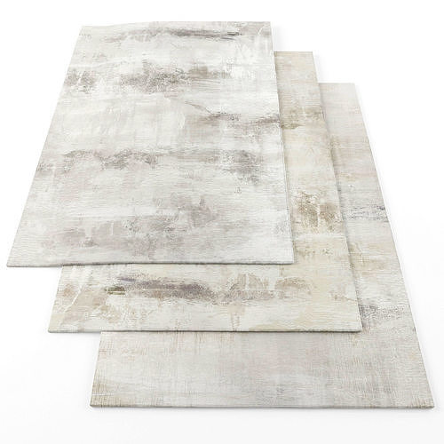 Rugs-1059 three rugs Low-poly 3D model