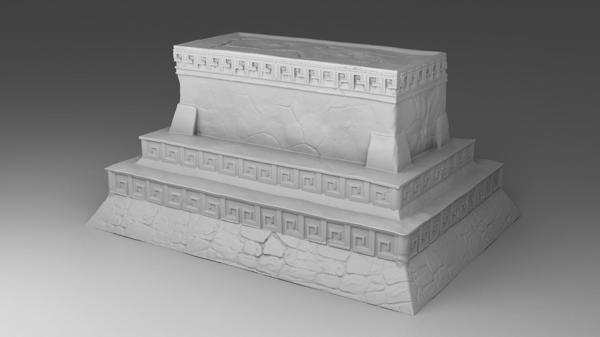Large temple of Maya 3D print model_1