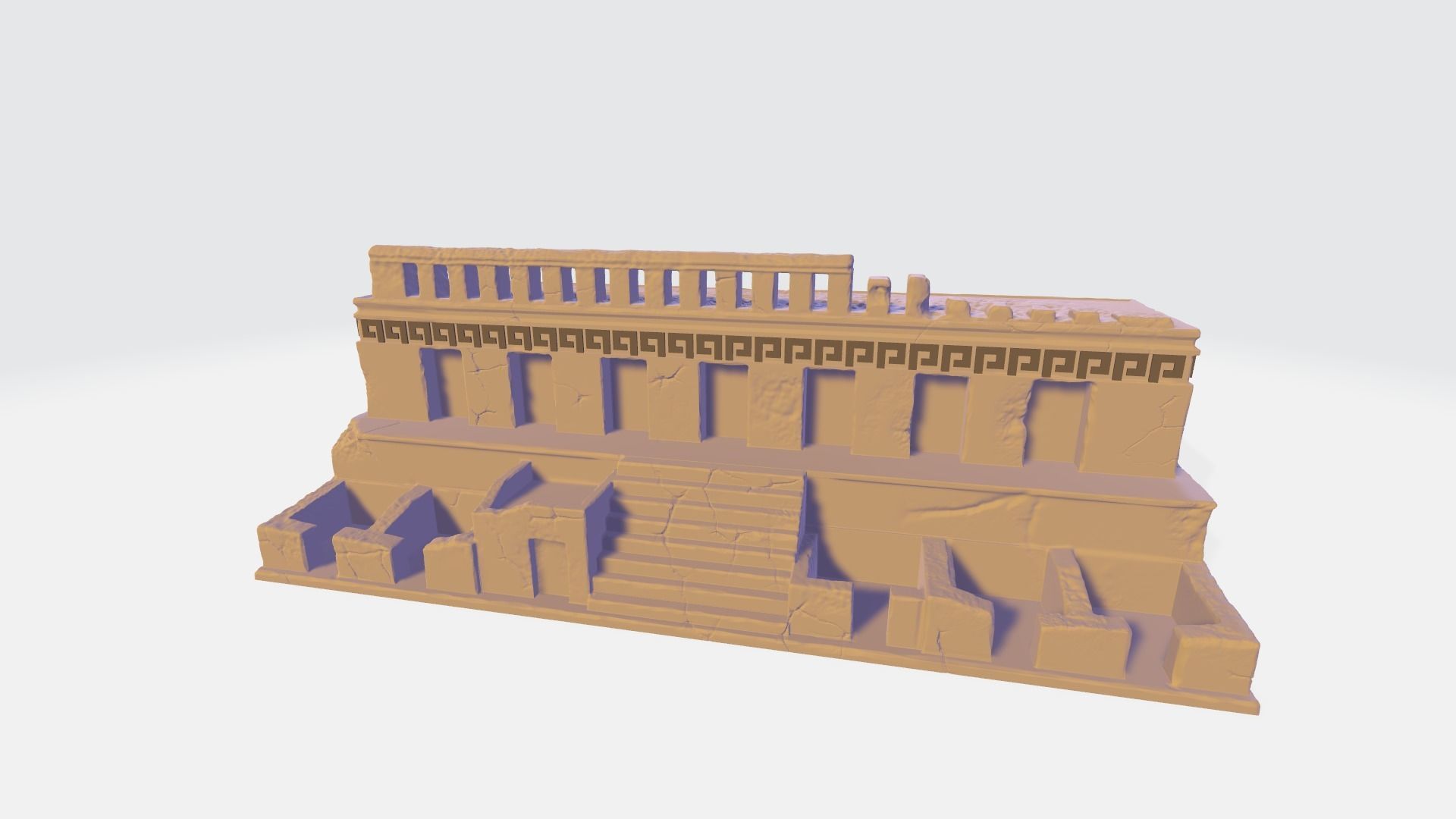 Large temple of Maya 3D print model_2