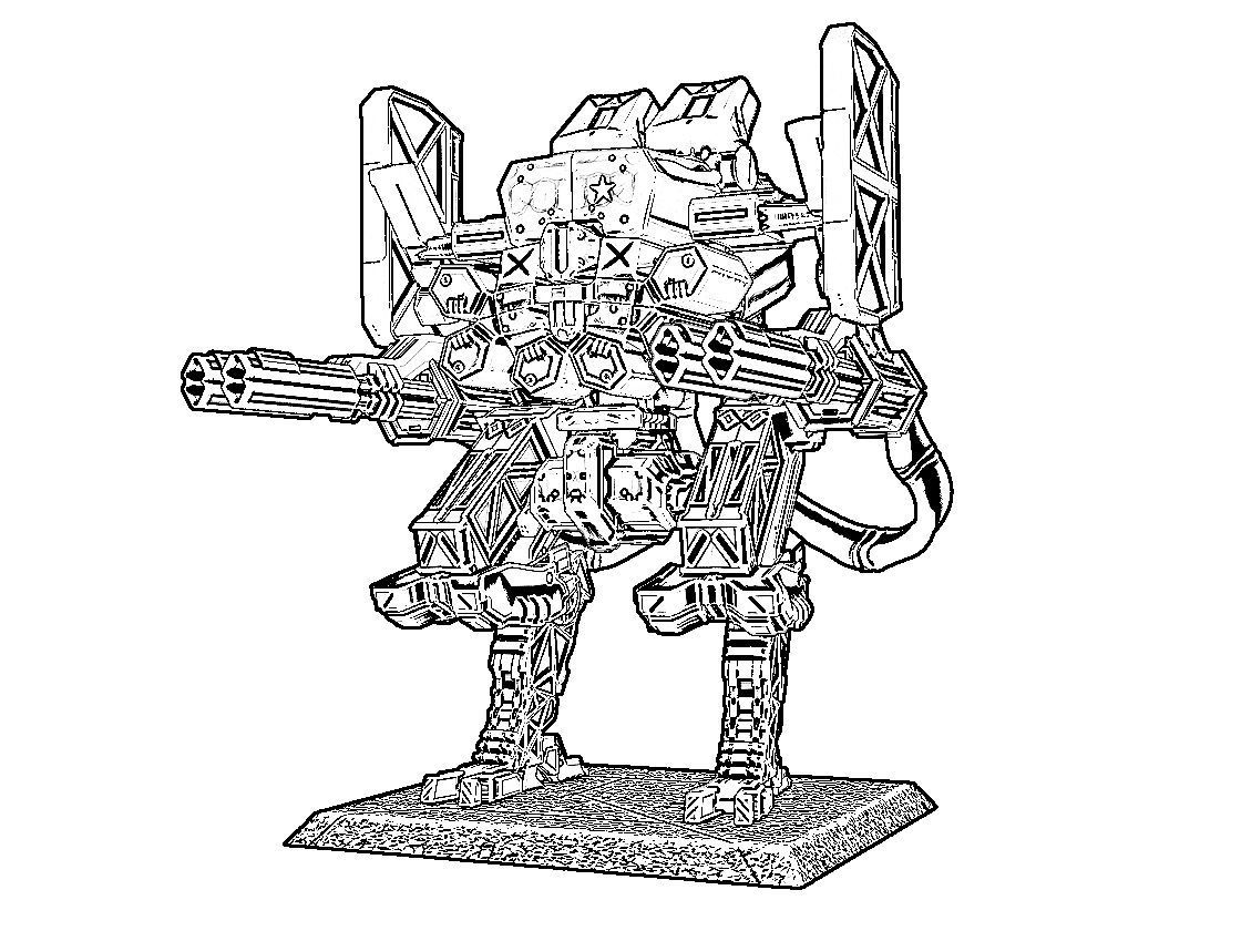 Police Mech 3D print model_5