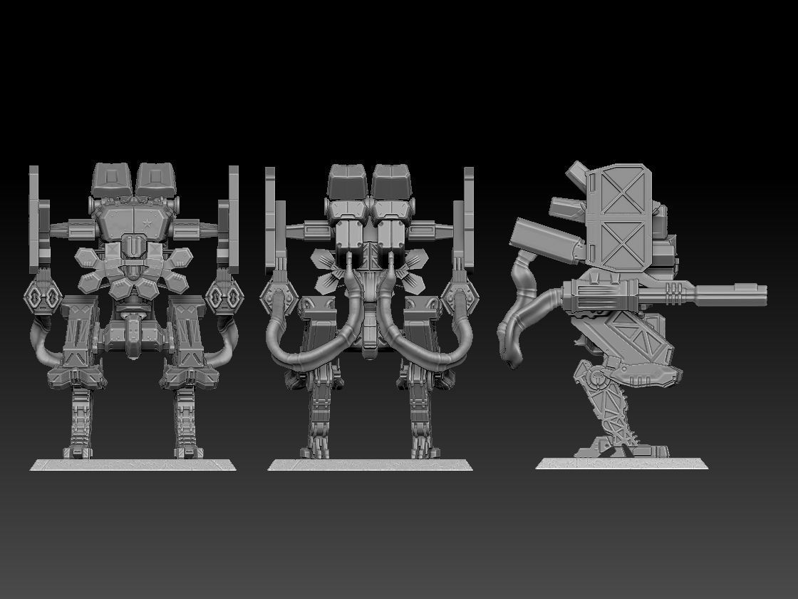 Police Mech 3D print model_4