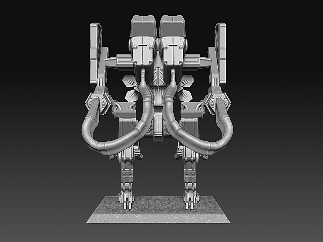 Police Mech 3D print model_3