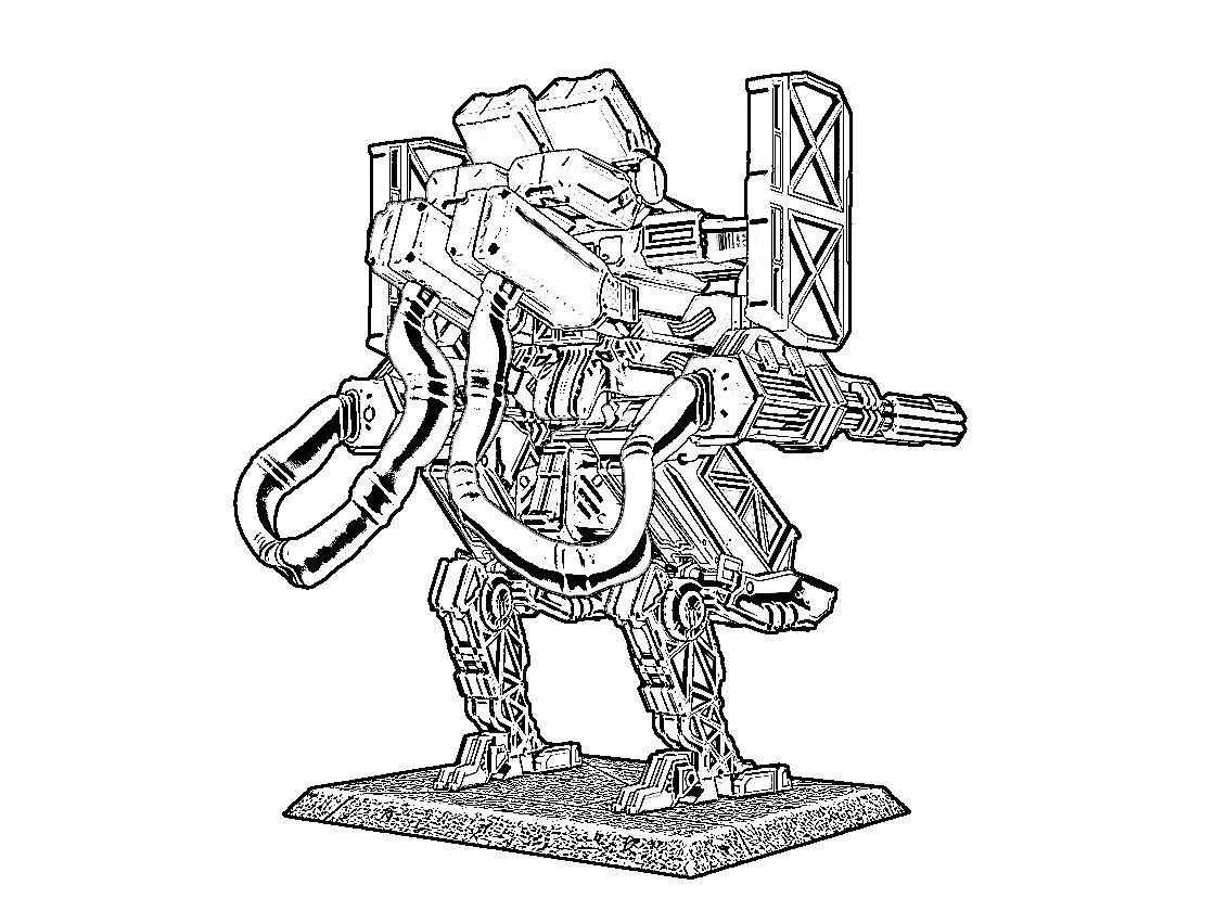 Police Mech 3D print model_6