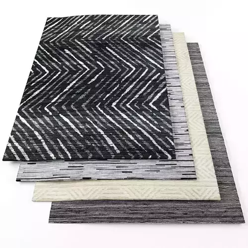 Rugs-1065 chevron rug Low-poly 3D model