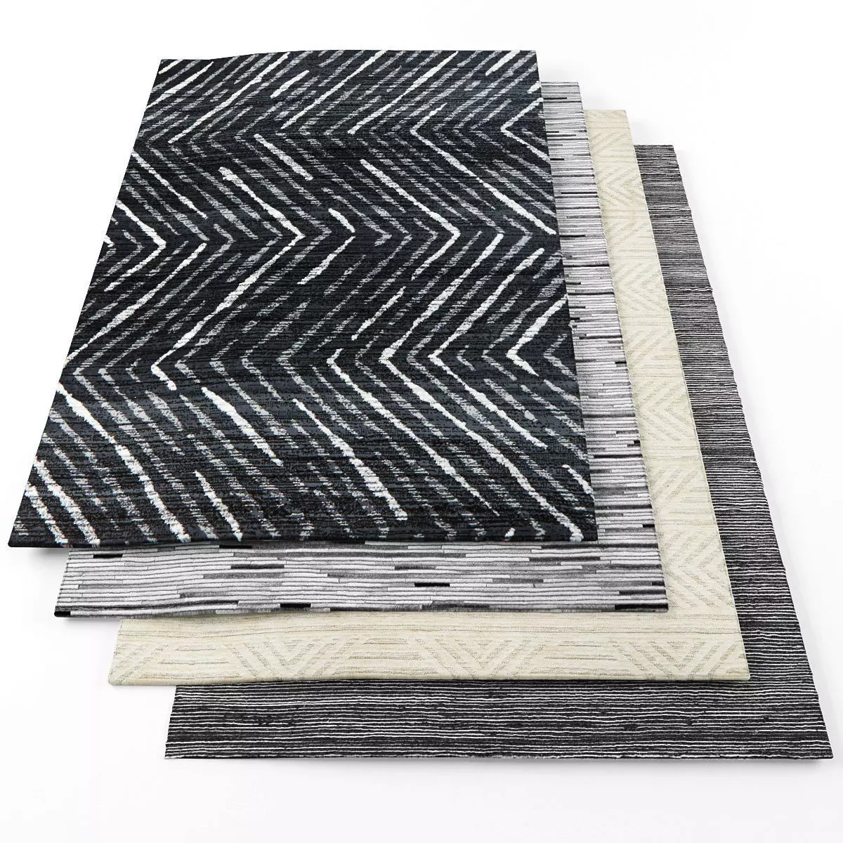 Rugs-1065 chevron rug Low-poly 3D model_0